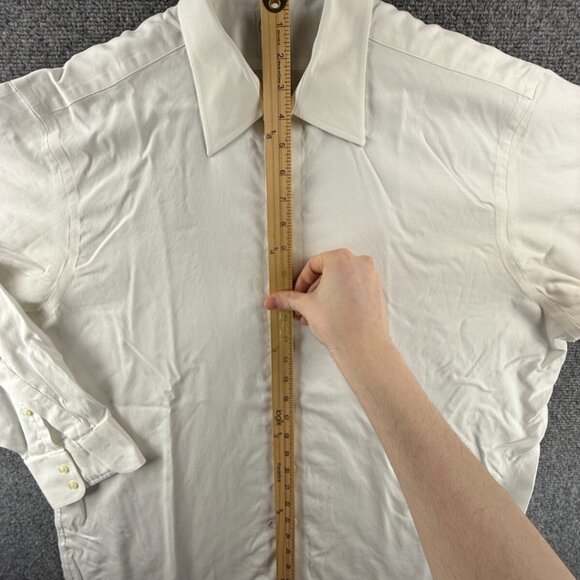 Brooks Brothers Non-Iron White 17 35 Cotton Regular Mens Button Up Shirt Adult - Picture 3 of 16
